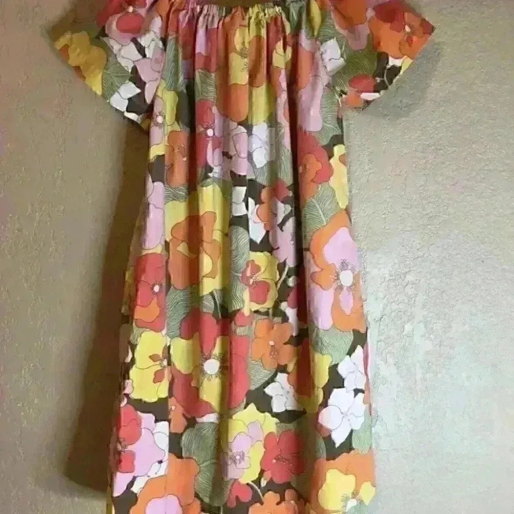 Children girls peasant top/ dress upcycled handmad - Picture 3 of 6